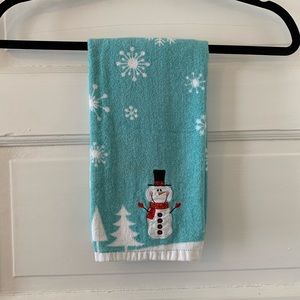 Kitchen hand terry towel winter scene,